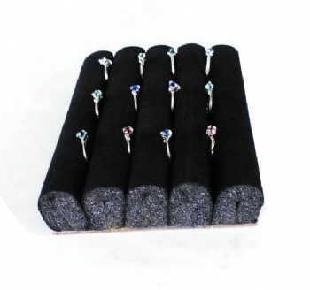  Custom Black Velvet Jewelry Display Packaging Box Inserts,Foam Ring Holder Inserts	