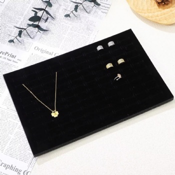  Black Velvet Jewelry  Pad Used for Selling Rings Jewelry Display Retail Display Boxes	