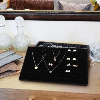  Black Velvet Jewelry  Pad Used for Selling Rings Jewelry Display Retail Display Boxes	