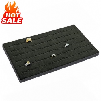 72 Slot Black Jewelry Travel Ring Inserts Display Pads