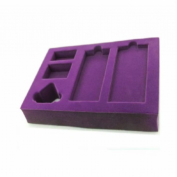  Protective Shake-proof Custom Flocking Eva Cutting Foam Insert Tray Customized Shape Die Cut Foam	