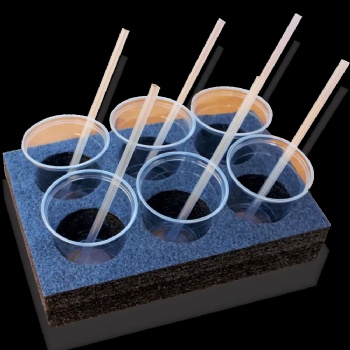  Custom Size PU Foam Cup Holder for 9 Cups Use to Transport Hot or Cold Drinks	
