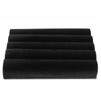  Continuous Slot Black Velvet Roll Tray Insert for Jewelry Showcase Storage Displays-for Necklaces Bangles Rings Earrings Etc.	