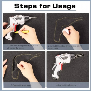  Cuttable Polyurethane Foam Sheet for Toolbox Camera Storage and Artwork Packaging	