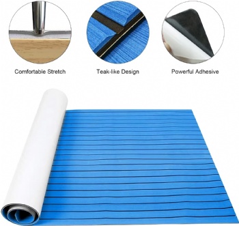  High-grade Blue+black Anti-slip and Sunproof EVA Yacht Deck Floor Mat	