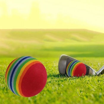  35mm,42mm,63mm Dog Safe Soft Bite Resistant Rainbow Eva Foam Pet Toy Balls	