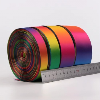  Hot Selling Gift Packaging Ribbon Bow Seven rainbow Gradient Ribbons	
