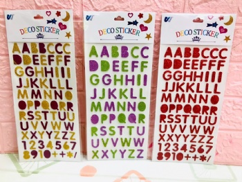 Custom Multicolored Acrylic Adhesive EVA Foam Glitter Alphabet Stickers Sheet Low Noise Reinforced Soft Die Cut	