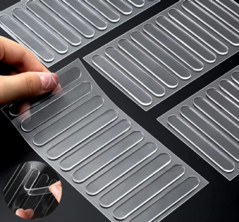 10pcs Clear Cabinet Door Handle Bumper Self Adhesive Rubber Stripes for Sound Dampening & Buffer Pads
