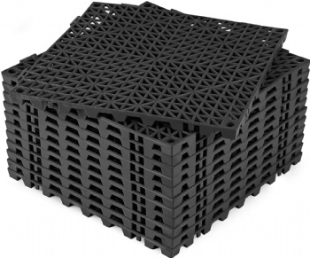 Interlocking Rubber Floor Drain Holes Non-Slip Splicing Drainage Mats for Deck, Kitchen, Drain Pool, Sauna Bath, Indoor Outdoor