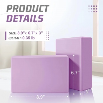  Custom High Quality Latex Free EVA Foam Non-Slip Yoga Block for Meditation Balance Stretching and Deep Poses	