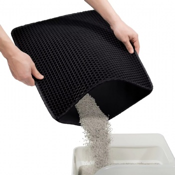 Easy to Clean Honeycomb Double Layer Urine Waterproof Cat Litter Mat Kitty Litter Trapping Mat