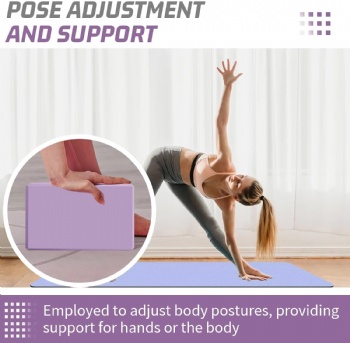  Custom High Quality Latex Free EVA Foam Non-Slip Yoga Block for Meditation Balance Stretching and Deep Poses	
