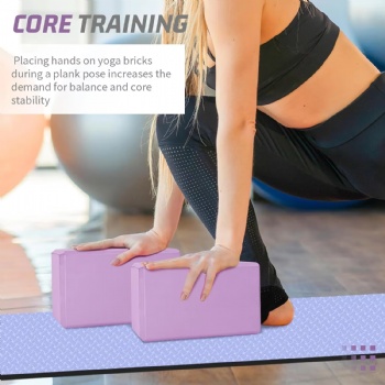  Custom High Quality Latex Free EVA Foam Non-Slip Yoga Block for Meditation Balance Stretching and Deep Poses	