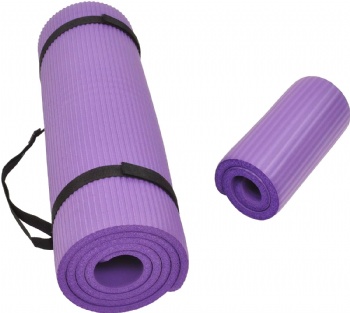 All Purpose Extra Thick High Density Anti-Tear Exercise Foam Yoga Mat with Carrying Strap and Optional Yoga Blocks