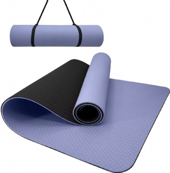 Eco Friendly  Non Slip Anti-tear TPE Fitness & Exercise Yoga Mat with Carrier Strap for Pilates and Fitness