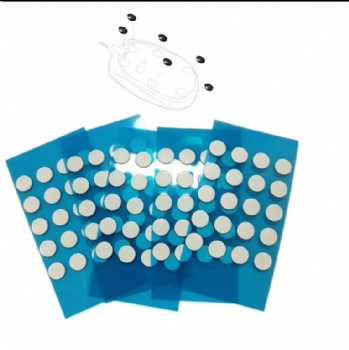 Mouse Dots Small Round DIY Universal Mouse Feet Obsidian PTFE Mouse Skates Red Custom Anti Slip Mice Glide Feet Pad Curved Edges