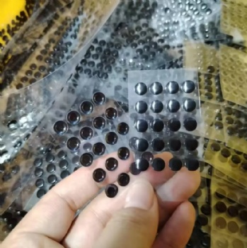  Mouse Dots Small Round DIY Universal Mouse Feet Obsidian PTFE Mouse Skates Red Custom Anti Slip Mice Glide Feet Pad Curved Edges	