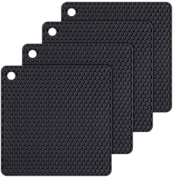  Silicone Hot Trivet Mats Heat Resistant Table Protector for Hot Pots and Pans Household Rubber Kitchen Accessories	