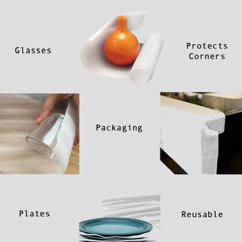  100 Pack Premium Cushioning Foam Wrap Sheets  Packing Foam Sheets for Fragile Items and Moving Supplies for Dish Packing	