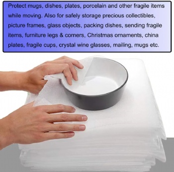  3 Sizes Thick Cushion Wrap Pouches Foam Wrap Sheets Packing Pouches Against Chipping & Breakage for Packing, Moving, Shipping	