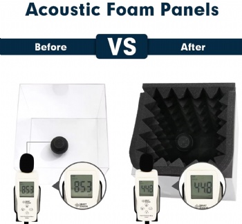  Soundproofing Foam Noise Cancelling Foam with Double-Side Tape,sound Proof Acoustic Pu Foam Sheet	