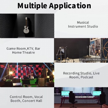  Sound Proof Mushroom Studio Wedge Tiles Acoustic Foam Panels for Wall	