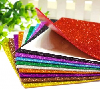  Self Adhesive Glitter EVA Foam Sheet Used for Christmas Gift Box Packaging Birthday Party Decoration DIY Projects	