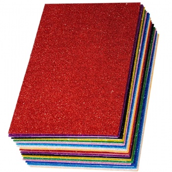  Self Adhesive Glitter EVA Foam Sheet Used for Christmas Gift Box Packaging Birthday Party Decoration DIY Projects	