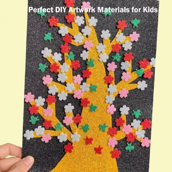  Self Adhesive Glitter EVA Foam Sheet Used for Christmas Gift Box Packaging Birthday Party Decoration DIY Projects	