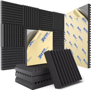 High Density Wedge with Adhesive  Acoustic Foam Panel for Games and KTV Cinema Studio Home Decoration Wall