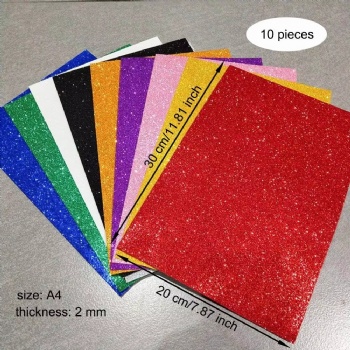  Self Adhesive Flash EVA Foam Paper Used for Christmas Gift Box Packaging Birthday Party Decoration DIY Projects	
