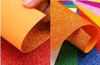  Self Adhesive Flash EVA Foam Paper Used for Christmas Gift Box Packaging Birthday Party Decoration DIY Projects	