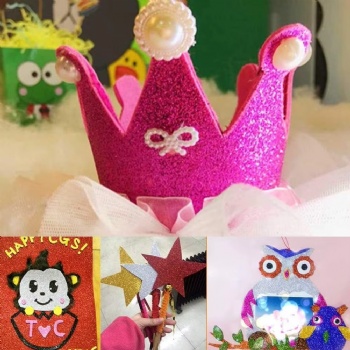  Self Adhesive Flash EVA Foam Paper Used for Christmas Gift Box Packaging Birthday Party Decoration DIY Projects	