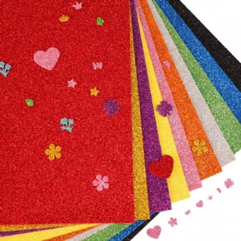 Self Adhesive A4 Glitter  Foam Paper Used for Christmas Gift Box Packaging Birthday Party Decoration DIY Projects