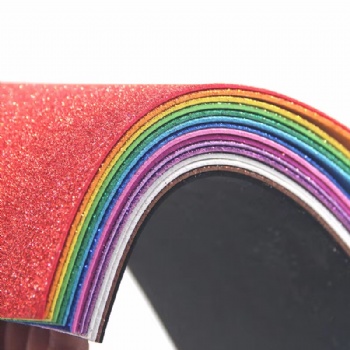 Self Adhesive EVA Glitter  Foam Sheet  Used for Christmas Gift Box Packaging Birthday Party Decoration DIY Projects