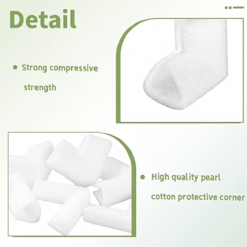  Customizable Any Shape Size Protective Polyethylene Foam Corner Edge EPE Foam Packaging Protector Pearl Cotton Corner Protector	