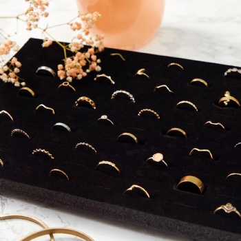  100 Slots Stud Ring and Earring Display Storage Case Tray Foam Insert for Selling Showing Collecting Jewelry Organizer	