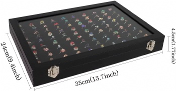  Jewellery Rings Holder Display Trays Velvet 100 Slot with Case Box Jewellery Storage Box  for Multiple Rings,Gift for Girls	