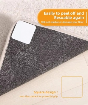  Washable Non-Slip Rug Pad and Anti-Slip Carpet Adhesive Large Corner Rug Gripper Tape for Living Room Area Rugs for Masking	