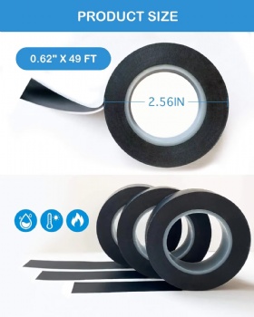  Premium Black Waterproof Flame Retardant Indoor Outdoor High Temperature Resistance Electric Tape	