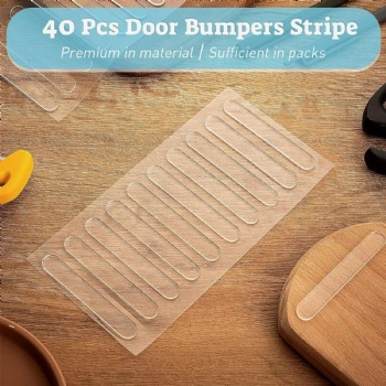  10pcs Clear Cabinet Door Handle Bumper Self Adhesive Rubber Stripes for Sound Dampening & Buffer Pads	