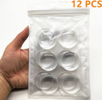  Transparent Anti-Collision and Waterproof Self-Adhesive Silicone Rubber Door Stopper Non-Perforated Wall Protector	
