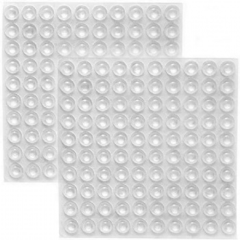  8mm Diameter Self Adhesive Sound Dampening Silicon Foam Dots for Glass Table Top, Furniture, Laptop, Mirrors	