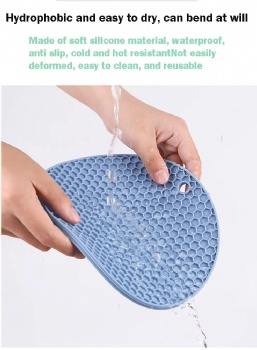  Circular Honeycomb Non-slip Silicone Heat Insulated Mat  for slip Resistant and  Insulation in Dining Tables or Kitchens	