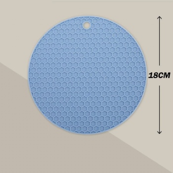  Circular Honeycomb Non-slip Silicone Heat Insulated Mat  for slip Resistant and  Insulation in Dining Tables or Kitchens	