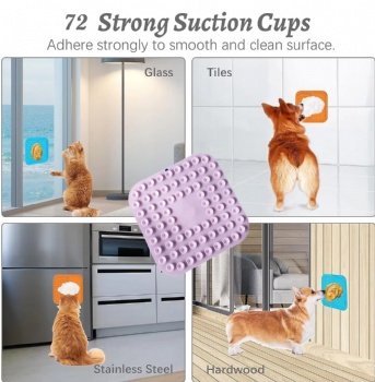  New Silicone Pet Feeding Mat with Suction Cups Used for Pet Bathing and Grooming to Relieve Anxiety and Reduce Boredom	