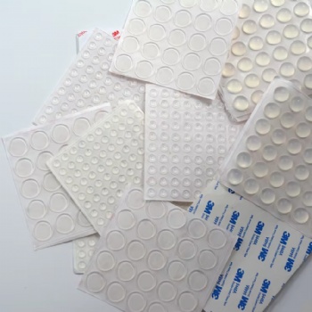  Multisized Anti-Vibration Sticky Silicone Home Furniture Rubber Feet Transparent Rubber Pad Sheet	