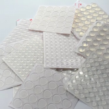  Multisized Anti-Vibration Sticky Silicone Home Furniture Rubber Feet Transparent Rubber Pad Sheet	