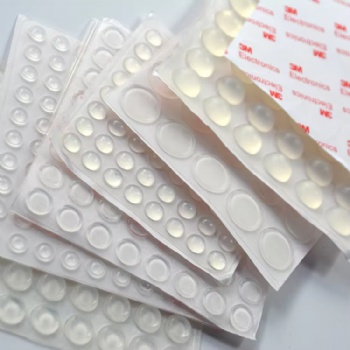  Multisized Anti-Vibration Sticky Silicone Home Furniture Rubber Feet Transparent Rubber Pad Sheet	